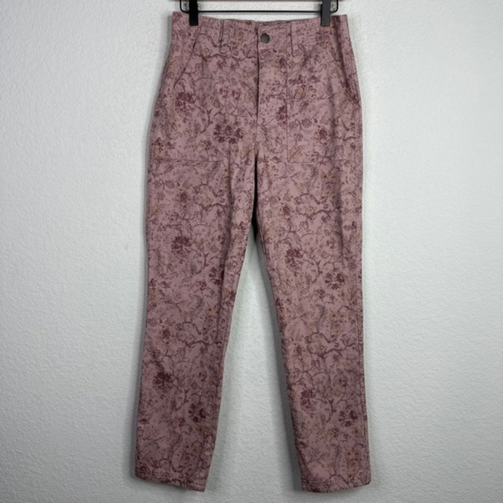 Knox Rose Pants Women Small Purple Pink Floral Paisley Elastic Waist Casual Boho